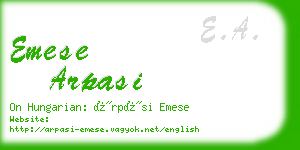 emese arpasi business card